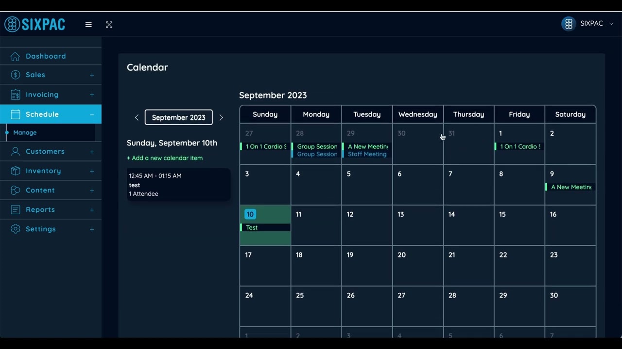 SIXPAC Tutorial - Scheduler